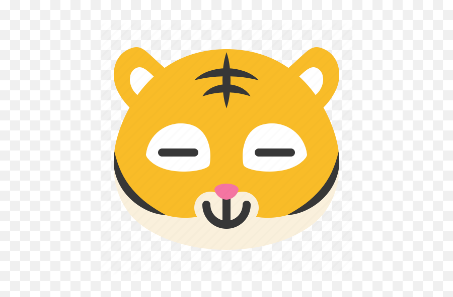 Avatar Emoji Peaceful Relieved Tiger Icon - Download On Iconfinder Illustration,Peaceful Emoji