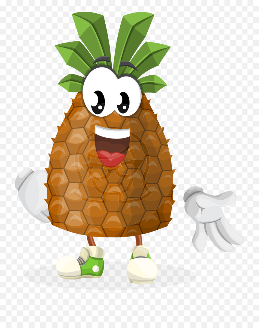 Pineapple Tropical Fruit Cartoon Vector Character Graphicmama - Fruit Cartoon Characters Emoji,Fruit Emotions Book