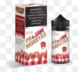 This Product Contains Nicotine - Jam Monster Pb Jam Strawberry Ejuice Emoji,Raspberry Emoji Vape