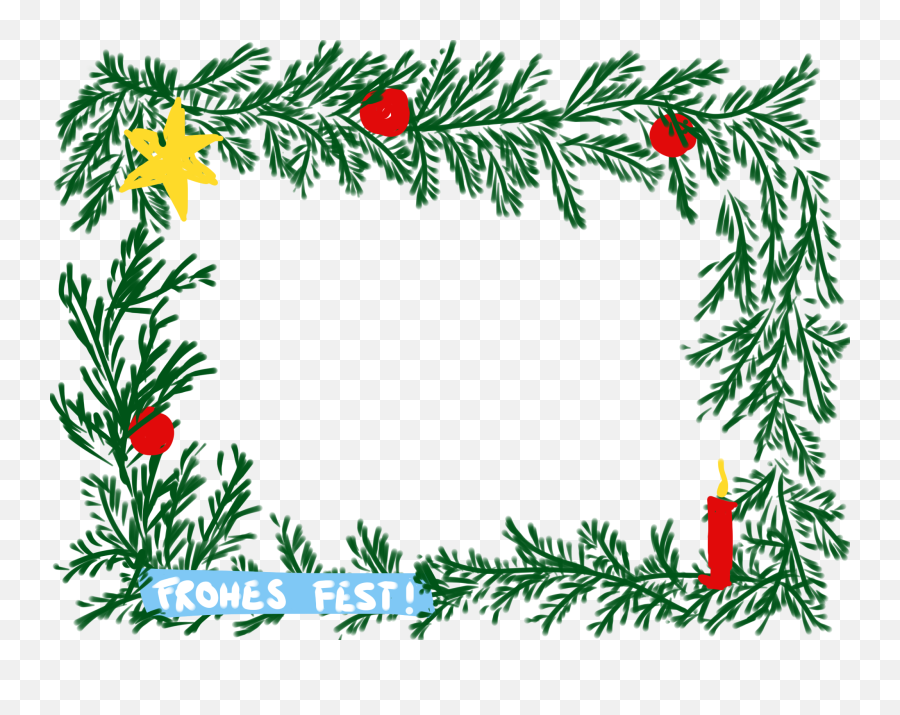 Frame Cartoon Xmas Christmas Branches Happy - Natal Kartun Emoji,Emotion Weihnachten Kostenlose