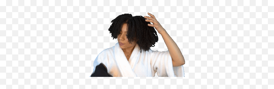 Top Towel Hair Stickers For Android U0026 Ios Gfycat - Black Girl Karate Gif Emoji,Hair Swish Emoticon