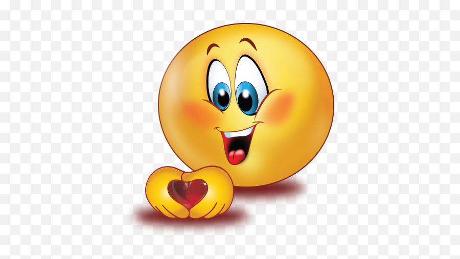 In Love With Red Glossy Heart Emoji - Happy,Hand Holding Emoji