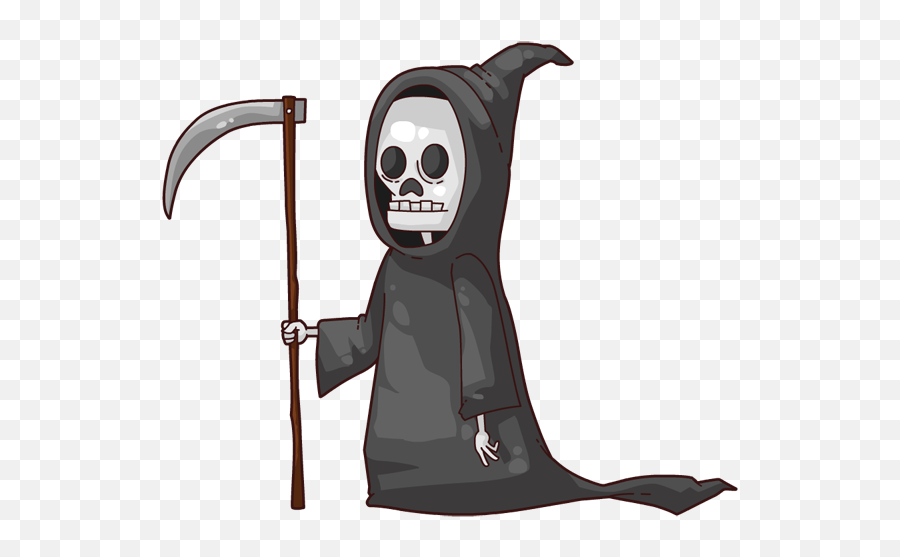Writer Grim Reaper - Grim Reaper Cartoon Transparent Emoji,Grim Reaper Emoticon Facebook