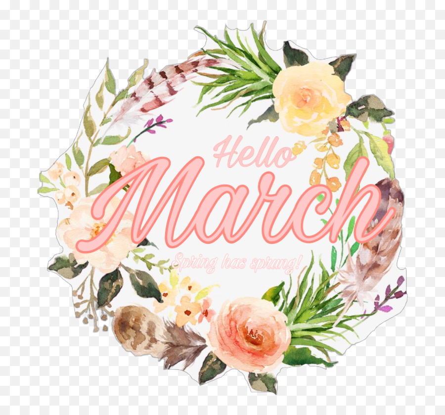 March Sticker Challenge - Aesthetic Flower Wreath Designs Emoji,Ihavenoideawhatimdoing Emoji