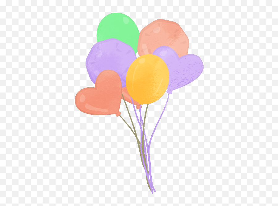 Party Balloons Set - Cute2u A Free Cute Illustration For Balloon Emoji,Roast Turkey Emoji