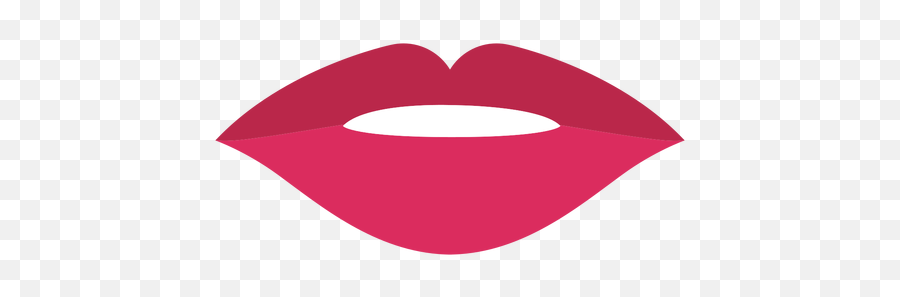 Mouth Red Lipstick Flat - Transparent Png U0026 Svg Vector File Kiss Flat Png Emoji,Emoticon With Red Lips