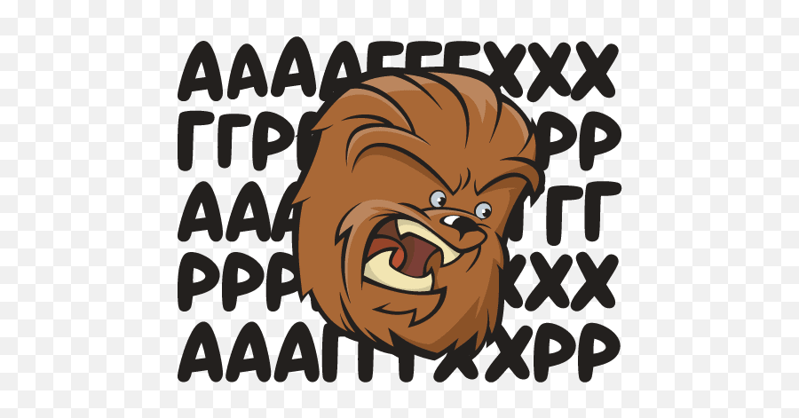 Vk Sticker 18 From Collection Chewie Download For Free - Chewbacca Emoji,Chewbacca Emojis