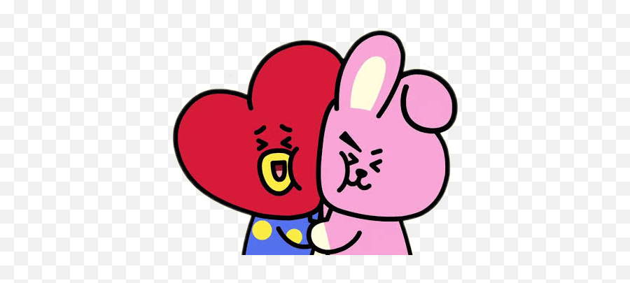 Freetoeditcooky Tata Jungkook V Taehyung Bt21 Bts - Bt21 Cooky Y Tata Emoji,Bts V As An Emojis