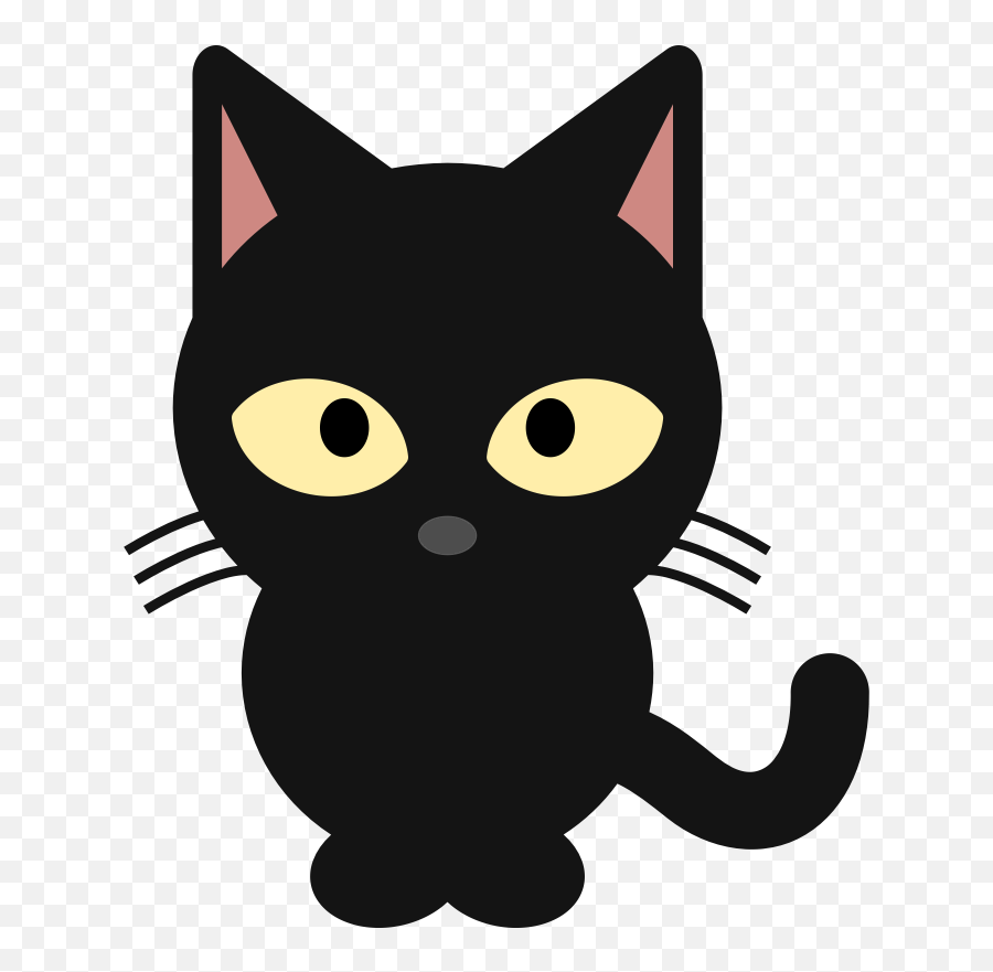 Free Transparent Cat Face Download - Black Cat Clipart Black And White Emoji,Black Cat Emoji