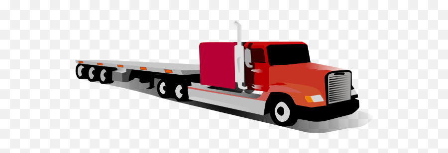 Flatbed Truck Clip Art - Flat Bed Trailers Cartoons Emoji,Semi Truck Emoticon