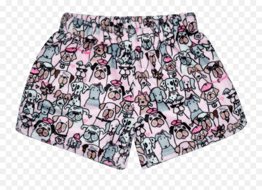 Iscream Plush Shorts - Boardshorts Emoji,Flowers By Zoe Emoji Shorts