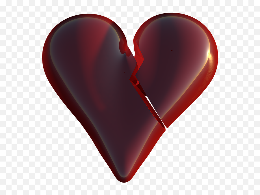 Broken Heart - Heart 3d Render Png Emoji,Broken Heart Emoticon Facebook Status