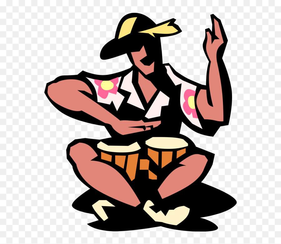 Tocando Bongo Png Clipart - Man Playing Bongos Png Emoji,Bongo's Emoji