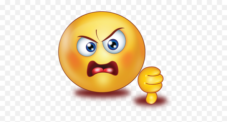Angry Dislike Thumb Down Emoji - Emoji Dislike,Facebook Angry Emoji