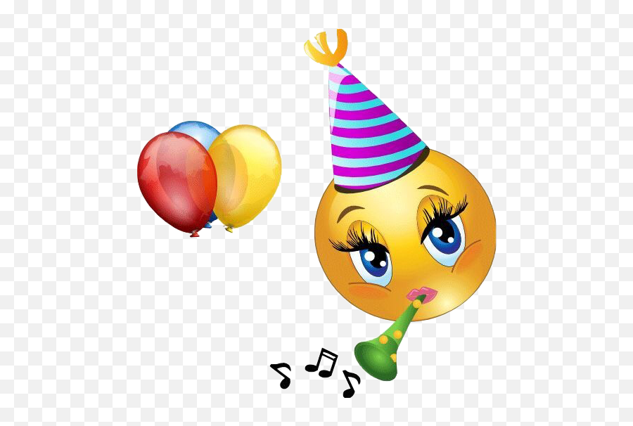 Music Horn Hat Balloons Sticker By Kimmy Bird Tasset Emoji,Emoji That Looks Like A Horn