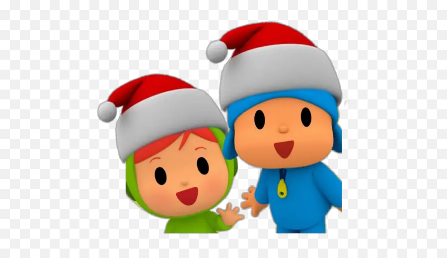 Pocoyo Nina Christmas Stickers For Whatsapp Emoji,Christmas Emojis For Kids