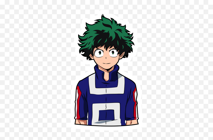 Boku No Hero Academia Izuku Midoriya Serious Sticker Emoji,Animated Emojis Shaking Head