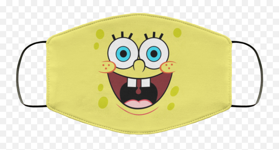 Spongebob Squarepants Face Mask - Happy Emoji,Emoticon Face Mask