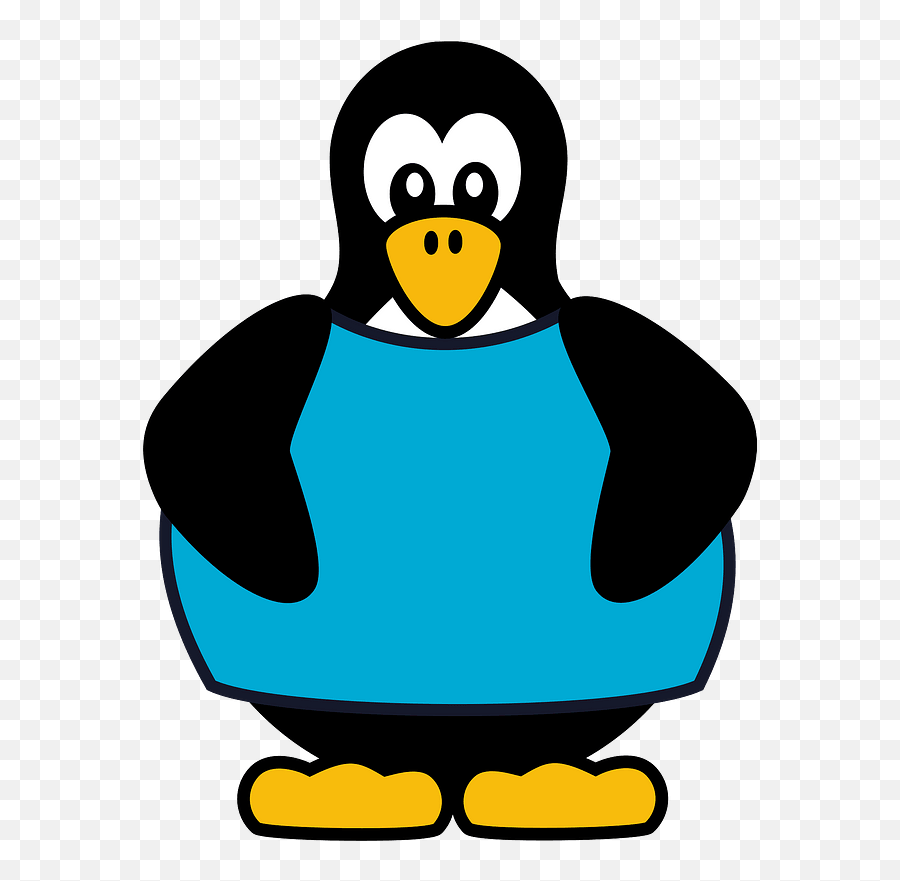 Penguin In Blue T - Penguin Wearing A Shirt Emoji,Penguin Shirt Emoji