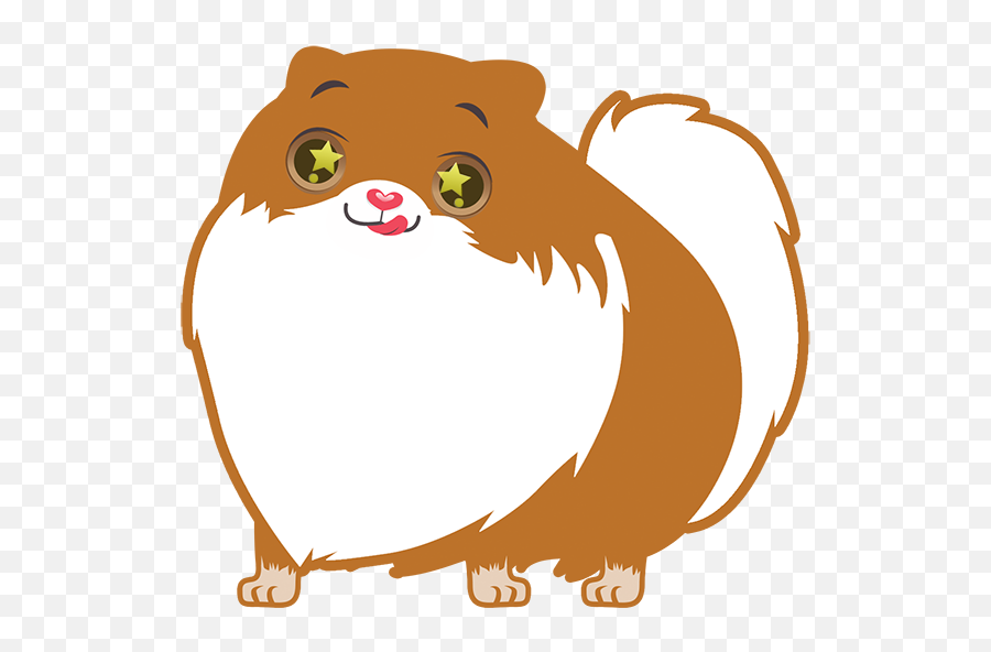 Pom Pom Pomeranian Stickers By Batsu - Animal Figure Emoji,Pompom Emoji