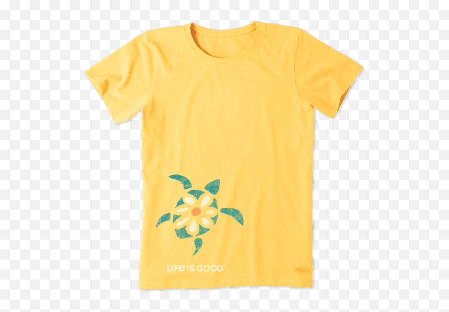 Sale Womenu0027s Sea Turtle Daisy Crusher Tee Life Is Good - Life Is Good Horse Shirt Emoji,Emoji Travel Shirt