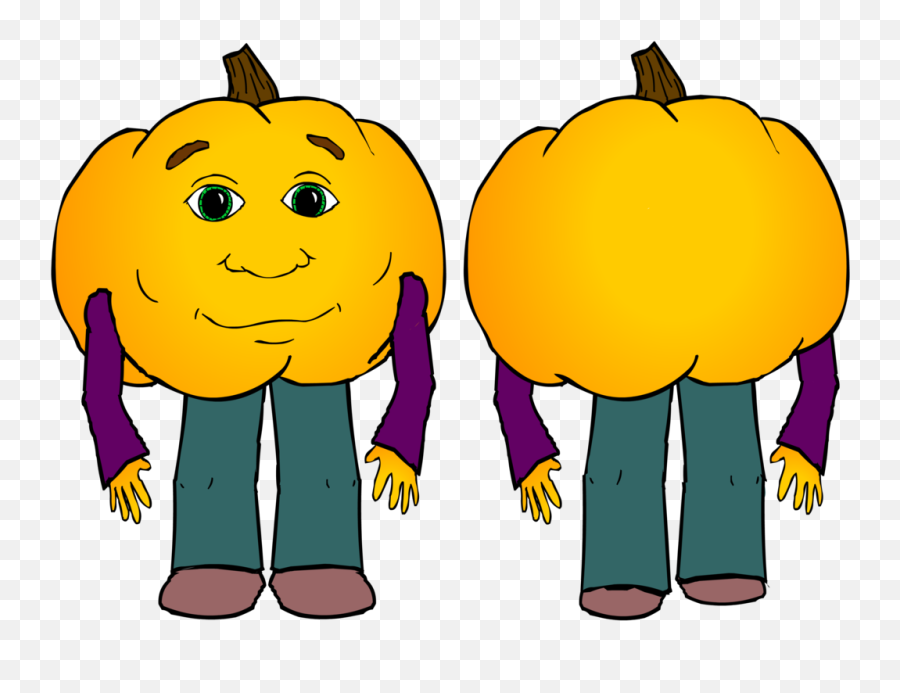 Download Hd Pumpkin Yellow Plant Clip Art Cartoon Smile Food - Pumpkin World Emoji,Hungry Emoji Png