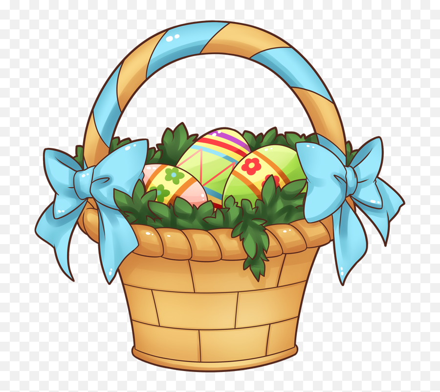 Library Of Cute Easter Basket Picture - Easter Baskets Clip Art Emoji,Emoticon Easter Basket