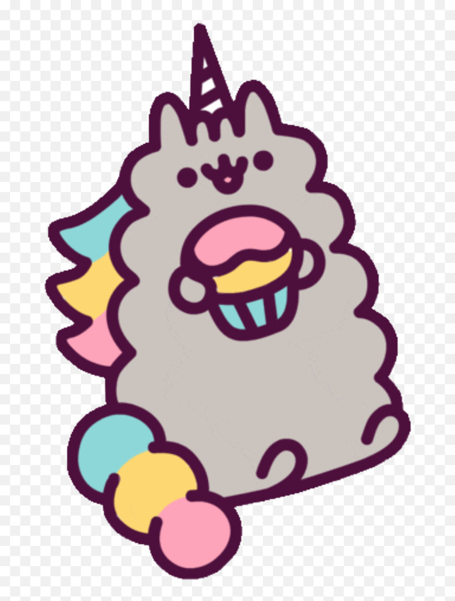 Unicorn Eating Cupcake Sticker - Dot Emoji,Eating Unicorn Emoji