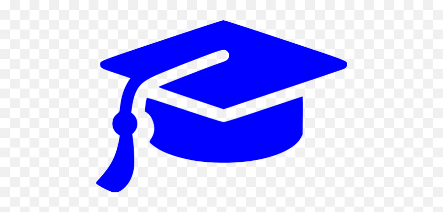 Blue Graduation Cap Icon - Graduation Cap Vector Icon Emoji,Graduation Emoticon Pen
