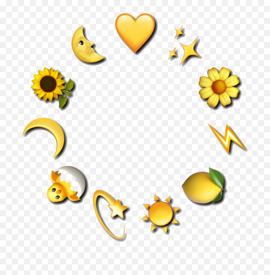 Yellow Circle Tumblr Cute Overlay Sticker By - Aesthetic Lights Yellow Png Emoji,All Circle Emojis