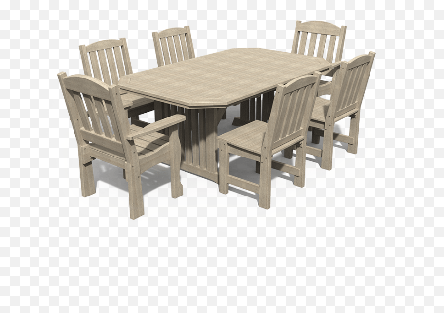Poly English Garden Outdoor Dining Set - Solid Emoji,Reflections Furniture Emotion Dining Set