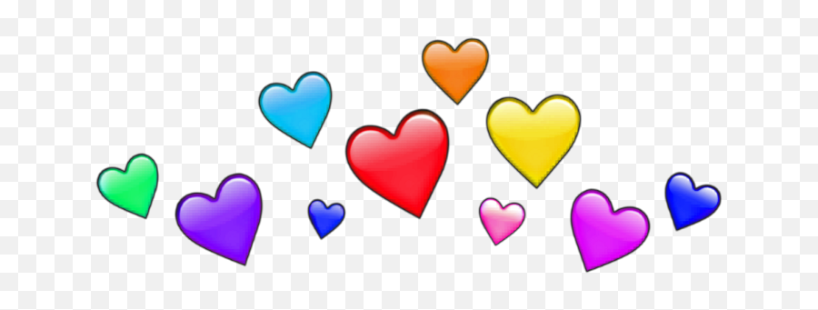 Editing Aesthetic Heart Crown Png - Largest Wallpaper Portal Girly Emoji,Rainbow Heart Emoji