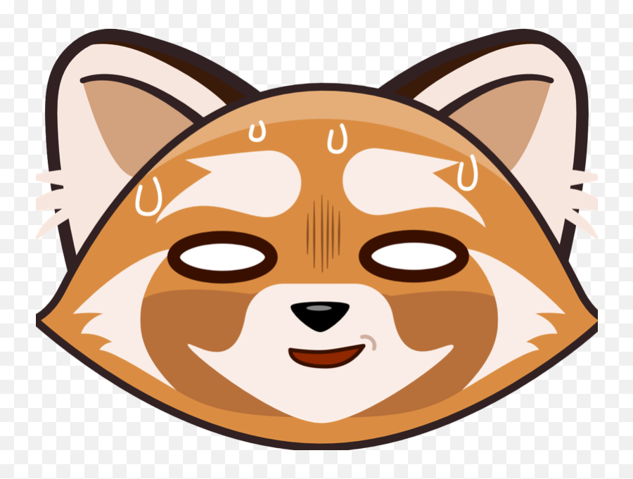 Nervous Red Panda - Happy Emoji,Nervous Emoji