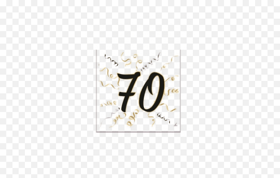 Servilletas 70 Años De 33x33cm 20 - Decorative Emoji,Como Hacer Centros De Mesa De Emojis