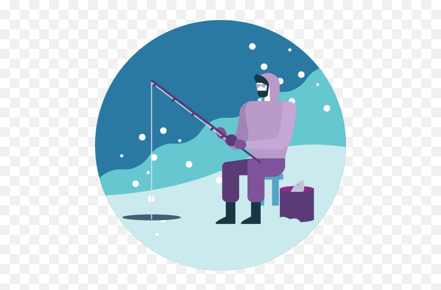 Activity Fishing Ice Lake Snowfall - Sly And The Family Stone I Want Emoji,Fisherman Emoticon