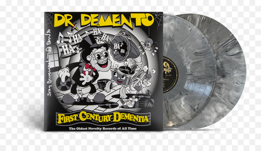 Signed Grey Marbled Vinyl U201cfirst Century Dementiau201d Lp Home Page Dr Demento - Dr Demento First Century Dementia Emoji,Dementia Emotion Faces Chart