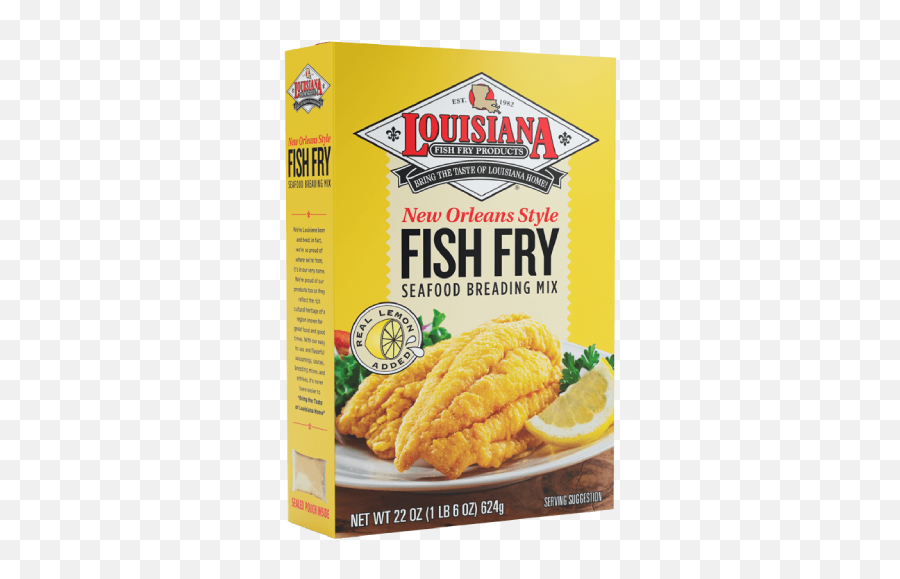 Louisiana New Orleans Style Lemon Fish Fry Seafood Breading Mix - Louisiana Fish Fry Seasoning Emoji,Fish Fry Emojis