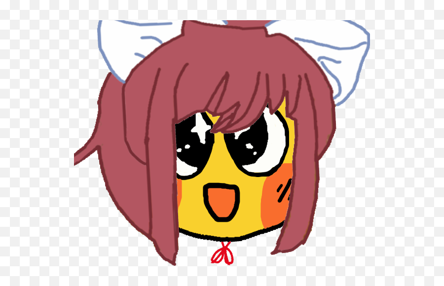 Blessed Surprised Monika Emoji - Emoji Monika Ddlc,Surprised Pikachu Emoji