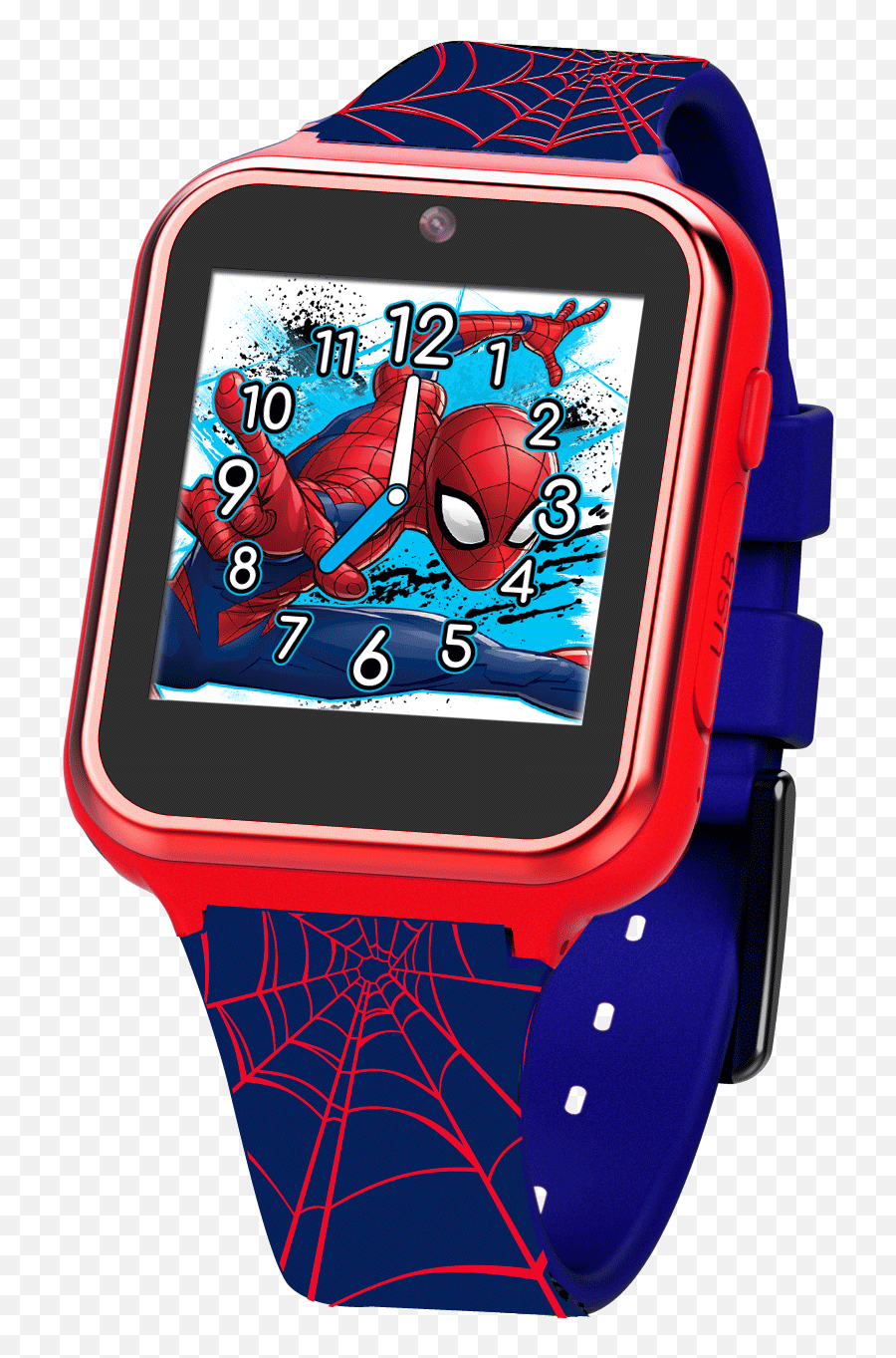 Marvel Spider - Man Itime Unisex Kids Interactive Smartwatch 40 Mm Model Spd4705ls Emoji,Android Superman Emoji