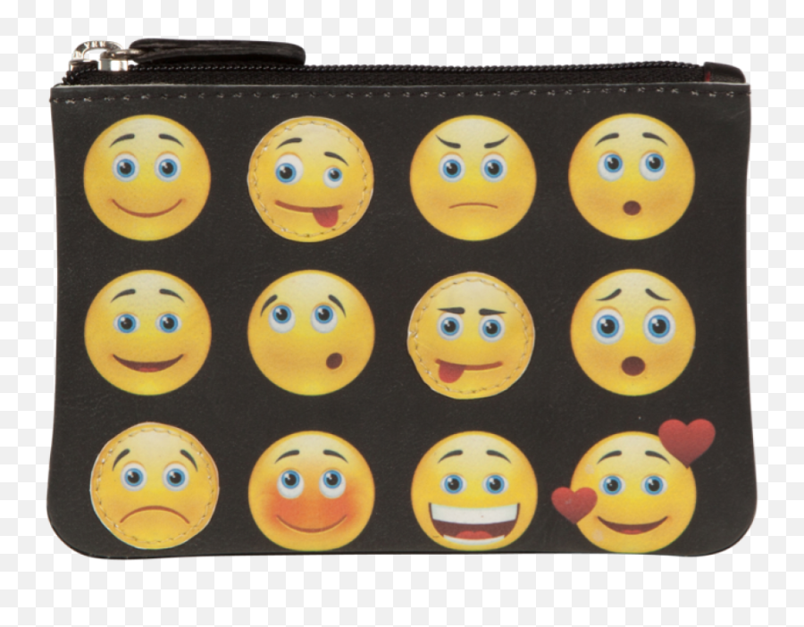 Pinky Smiley Faces Coin Purse Mala Leather - Barbie Malibu House Playset Emoji,Plain Emoticon