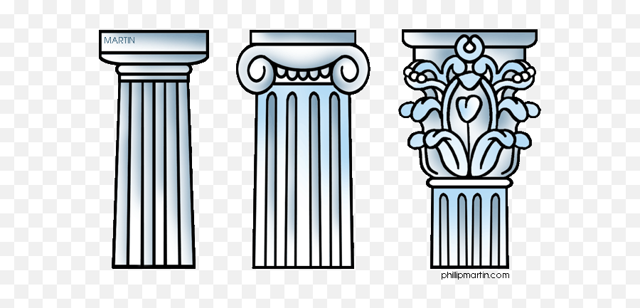 Greek Column Clip Art - Clip Art Library Greek Columns Drawing Emoji,Classical Building Emoji