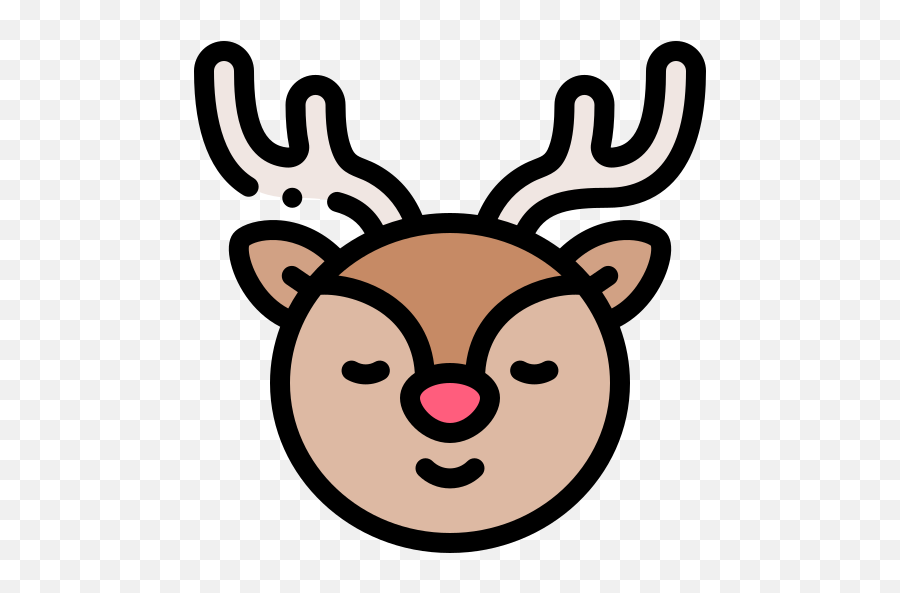 Rudolf - Free Animals Icons Emoji,Emoji Reindeer
