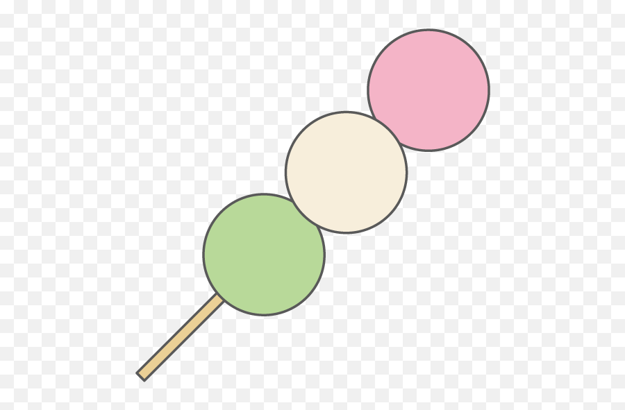 Three Color Dumpling - Dango Clipart Full Size Clipart Dot Emoji,Dumpling Emoji
