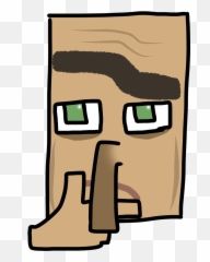 Minecraft Thonk Thinking - Fictional Character Emoji,Thonk Emoji