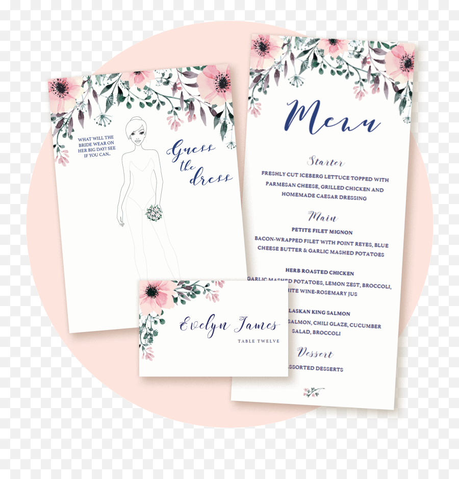 Floral Bridal Shower Invites - Horizontal Emoji,Bridal Shower Emoji Game