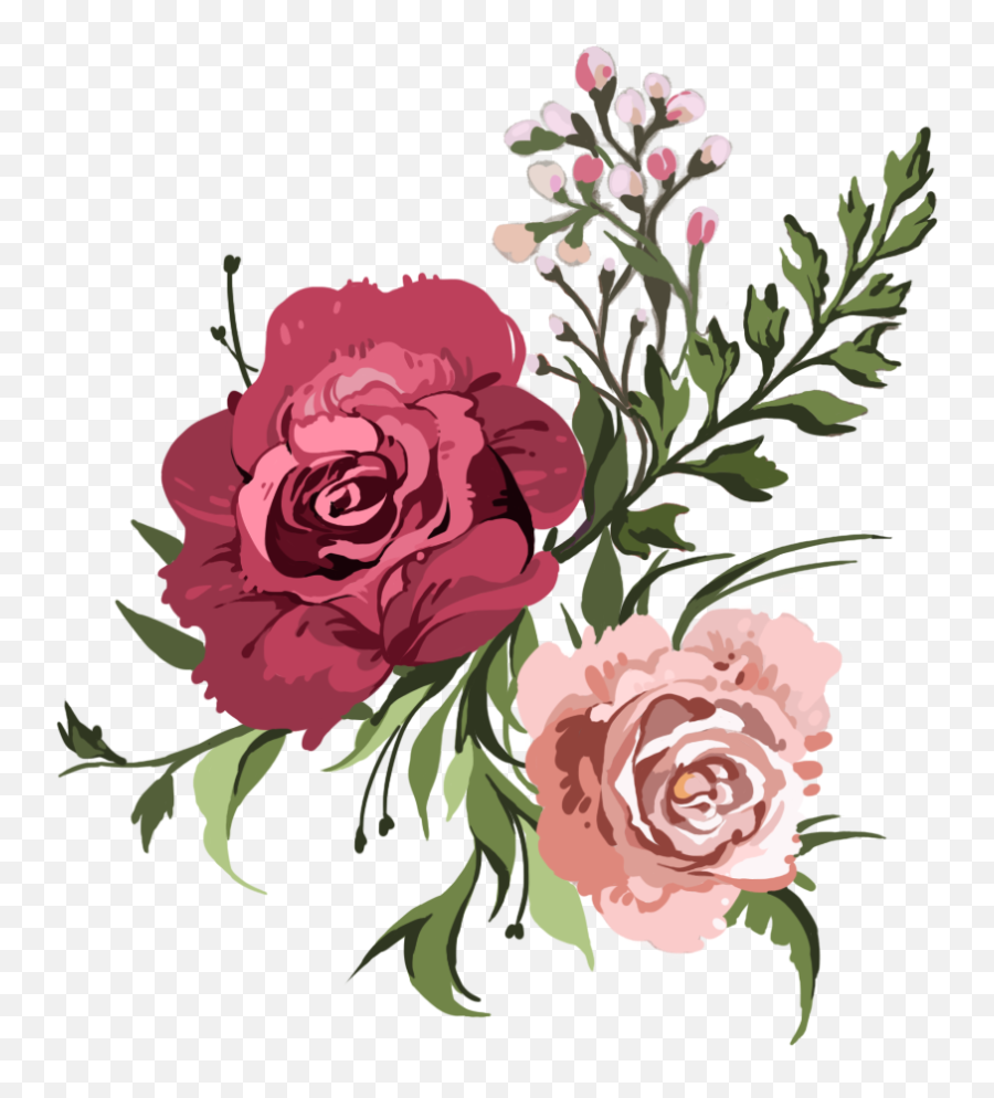 Roses Flowers Flower Bouquet Sticker By Candace Kee - Floral Emoji,Bouquet Of Flowers Emoji