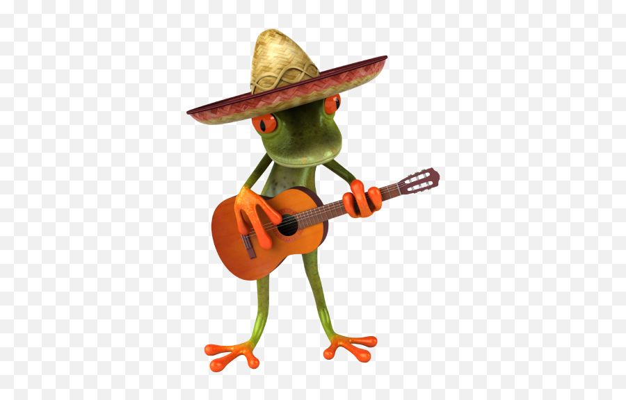 Frogs - Frog Guitar Emoji,Frog Emoji Hat