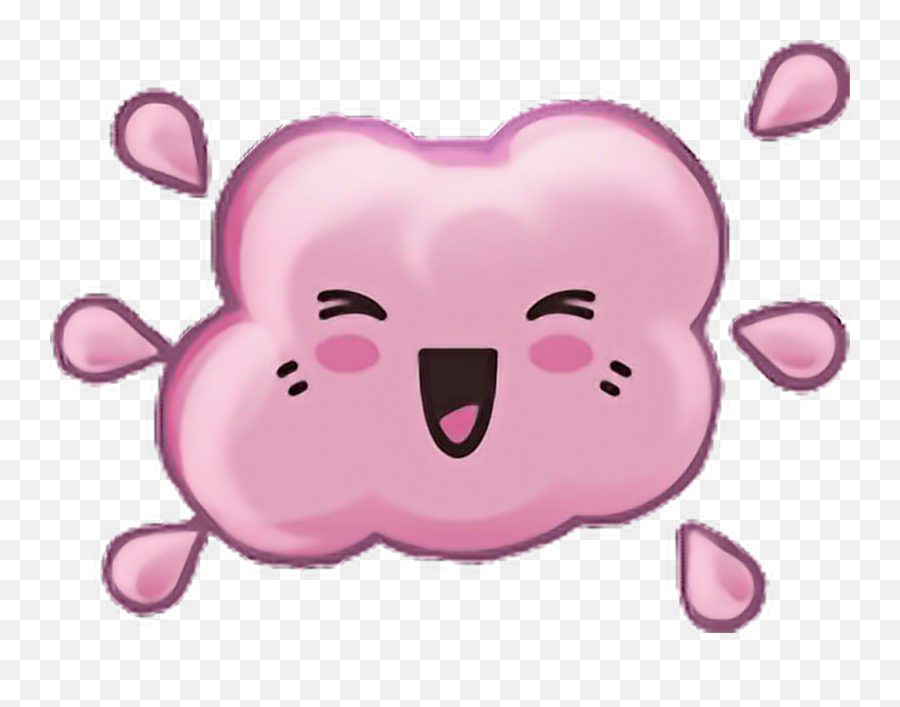 Pink Cloud Cute Emojis Sticker By Ani Ya - Funny Cloud Png,Free Disney Emojis