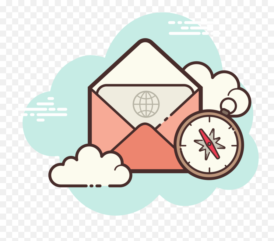 Open Envelope Navigator Icon - Icon Aesthetic Clouds Emoji,
