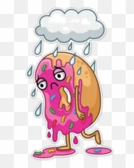 Donut And Coffee Sticker Für Whatsapp - Language Emoji,Emoticon Huevos Groseria